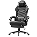 Produktbild Dowinx Gaming Stuhl, Ergonomischer Gamer Stuhl aus PU-Leder mit Lendenwirbelstütze, 150 kg, Schwarz