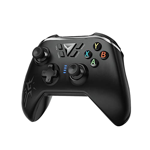 Image of TCOS TECH Wireless Controller Compatible with Desktop /Laptop / PS3 / PC Windows 7 /8 /10 /11 Wireless Gamepad Remote Controller with 2.4GHZ Wireless USB Receiver Adapter & Type C USB Cable - Black