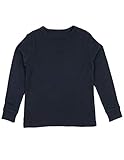 Leveret Long Sleeve Solid T-Shirt 100% Cotton (6 Years, Navy)