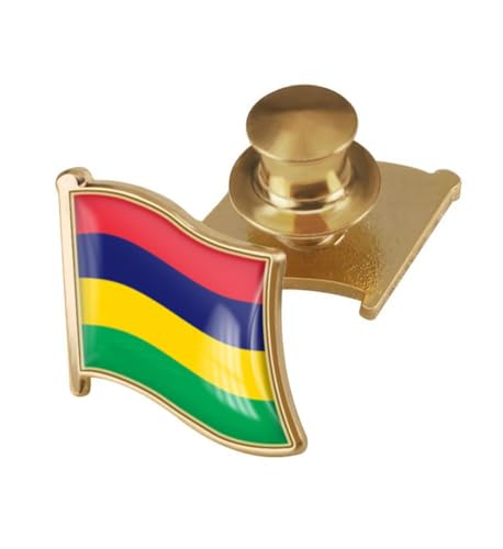 Image of vmcoatdu Country Flag Backs Locking Pin Keepers Locking Clasp Pin Badge International Travel Brooch Metal Alloy Souvenir Pin 0.75x0.7 Inch Small Pin