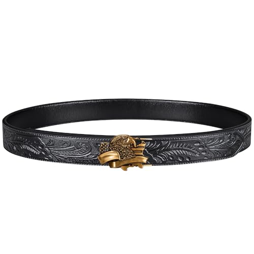 Image of Dubulle Men's Ratchet Belt Gold /Black /Red /Green /Blue /White Automatic Buckle Business Casual Belt Gift - Adjustable Fit