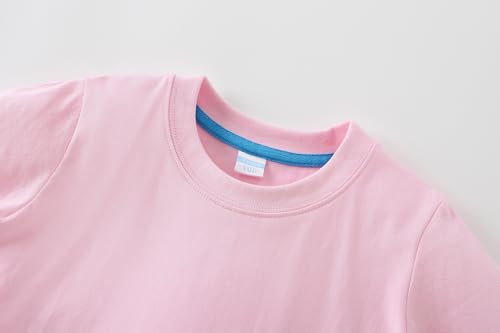 Image of AMIYAN Toddler T Shirts Boys Girls Basic Tee Summer Cotton T-Shirts Crewneck Short Sleeve Shirts for Kids 2-7Y