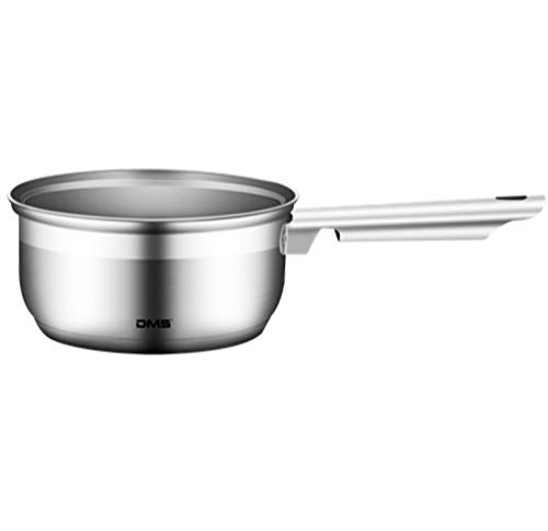 DMS 9-teiliges Topfset aus hochwertigem Edelstahl | Induktion | beschichtetes Kochset| Kochgeschirr | hochwertiges Küchenset | pflegeleicht | Stielkasserolle | Glas Deckel TSE2009C – Bild 6