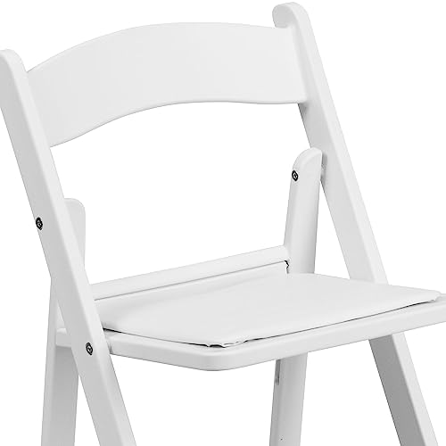 Flash Furniture Hercules 10 Pack Kids White Resin Folding Event Party Chair With Vinyl Padded Seat #TOP6