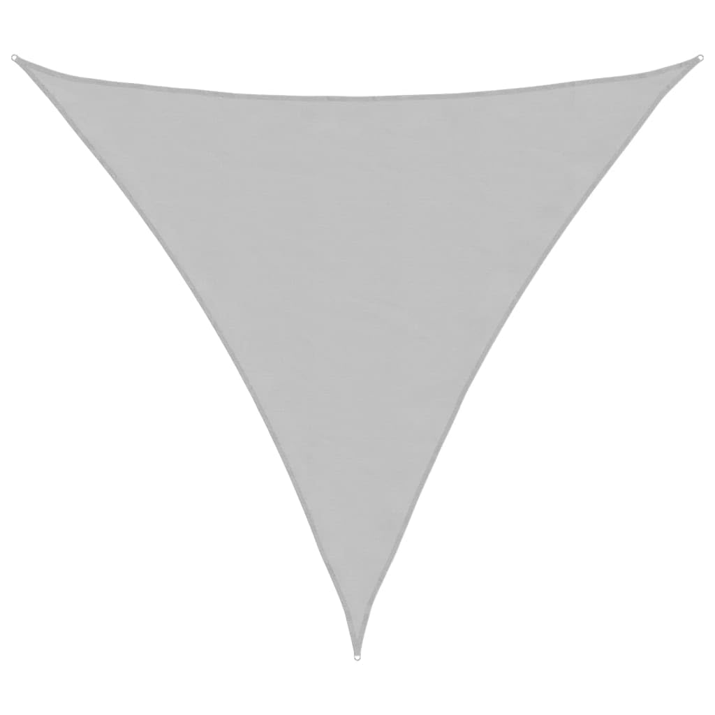 Tenda parasole triangolare, 4,5 x 4,5 x 4,5 m, grigio chiaro, protezione dai raggi UV