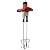 Cement Mixer, 2800W Handheld Electric Concrete Mixer, Portable Mortar Mixer with 6 Adjustable Speed, 110V Mud Mixer for Mixing Mud, Cement, Mortar, Paint, Fodder, Red