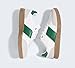 LUCKY STEP Men's Fashion Sneakers Casual Shoes Retro Suede Genuine Leather Skate Tennis Walking Shoes for Male(Green/White,12 B(M) US)