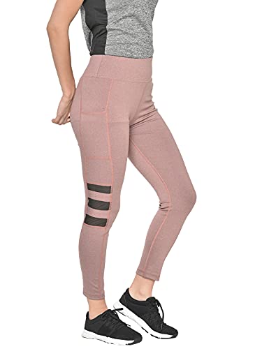 Image of CHKOKKO Women's High Rise Regular Fit Polyester Blend Sports Leggings (JSSTIGHT)