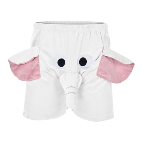 Shorts fantaisie éléphant thème animal pour pyjama décontracté homme