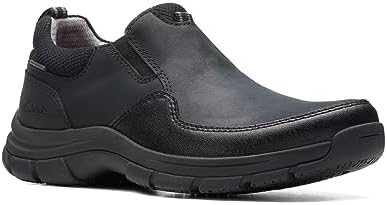 Clarks Men's Walpath Step Loafer, Black Leather, 9 Wide | Image 3
