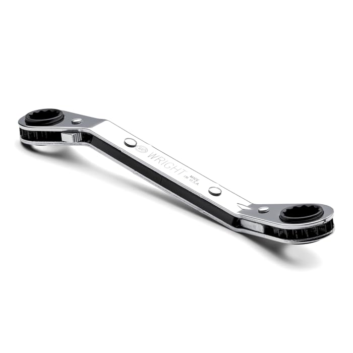 Wright Tool 9434 6 Point Offset Reversible Ratcheting Box Wrench, 11mm x 12mm