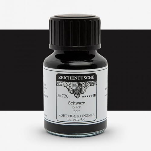 Rohrer & Klingner 50 ml Flasche Zeichentusche | Schwarz