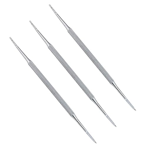 FOYTOKI 3pcs Stainless Steel Cuticle Pusher Tool Ingrown Toenail Corrector Cuticle Remover Spoon Peeler Scraper for Home Salon Use