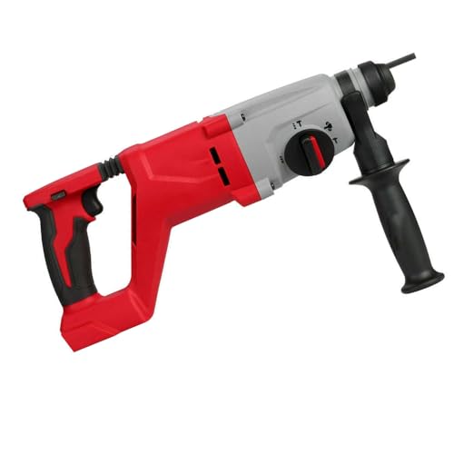 JINYUMT Rotary Hammer, For Milwaukee 2613-20 M18 18V Brushless D-Handle Rotary Hammer (Size:15 x 3.2 x 6.1 in) - Bare Tool, Red,black