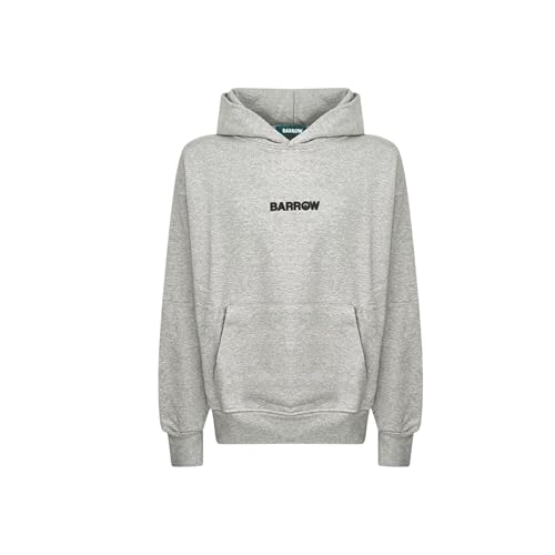 Barrow Unisex. F5BWUAHS047 Felpa Con Logo Grigio (L), Casual, Cotone - 2