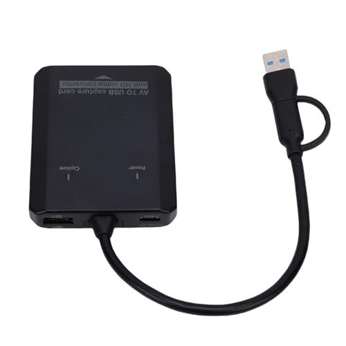 GOWENIC Video Capture Card, Dual Function Design, Store or Share Permanently, Real Time HD Multimedia Preview, for VCR DVD