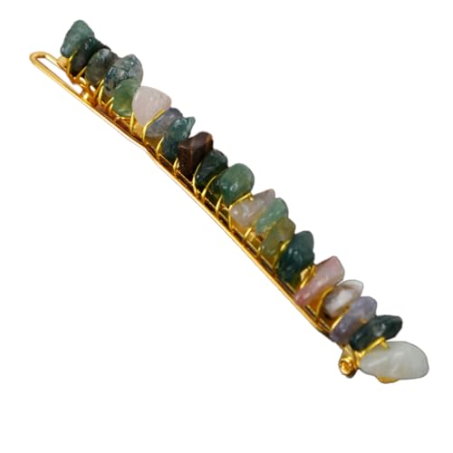 4 pinzas elegantes para el pelo para mujer, horquillas de cristal natural para novia, boda, joyas para el cabello, pinza francesa para el pelo con piedras preciosas para el día a día y ocasiones,