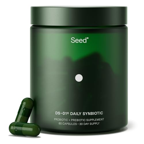 Seed DS-01 Daily Synbiotic – Prebiotic and Probiotic for Women & Men – Digestive Health, Gut Health, Immune Support, Bloating & Constipation Relief – Vegan & Shelf-Stable – 60 Capsules (30-Day Supply)
