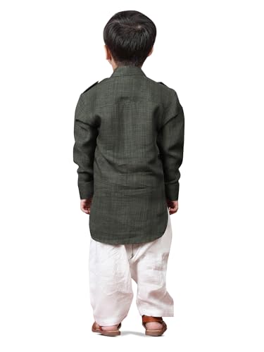 Image of POLKA TOTS Boys Cotton Pathani Set | Premium Pathani Kurta & Pyjama Set for Boys | Kurta Pajama for Kids Boy | Pathani Suit for Kids, Baby Boys & Toddlers | Ethnic Wear for Boy