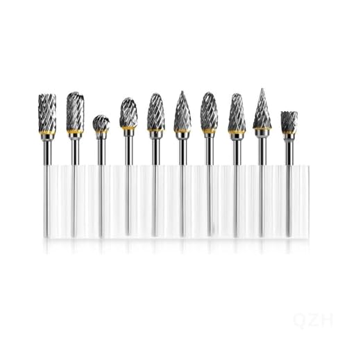 Set de 10 fresas rotativas de carburo de tungsteno 1/8 pulg miniatura 1