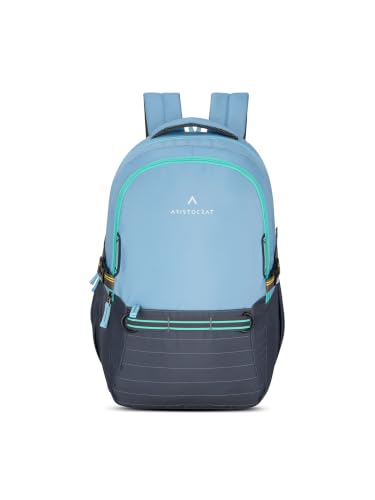 Image of Aristocrat Chip 15.6 inch Compatible Laptop Backpack 32L | 2 Compartments with Quick-Access Front Pocket | Tablet Sleeve, Rain Cover & Bottle Holders | Office & Casual Backpack for Men & Women