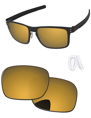 Image of Replacement Lenses & Nose Pieces for Oakley Holbrook Metal OO4123 55mm - Precision Fit, UV Block & Impact Resistant