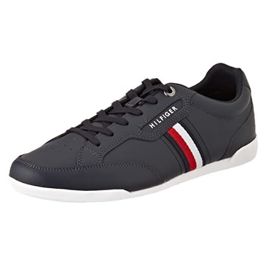 Tommy Hilfiger Classic Lo Cupsole de Cuero, Zapatillas Hombre, Desert Sky, 46 EU