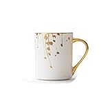 liushop Kaffeebecher Keramik-Kaffeetasse, Becher Große Kapazität Einfaches Wasser Cup, Teetasse for Büro und zu Hause, 1 Packung (weiß) Kaffeetasse