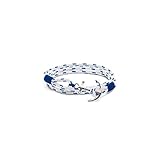 Tom Hope - Bracciale unisex Royal Blue 3 S Tm0161 - argento - 3 mm Corda in voile in poliestere, stabilizzato contro i raggi UV