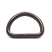 Tianbang Gun Black 1" Inner Diameter D Ring D Rings Non Welded Pack of 15