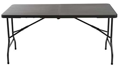 Iceberg Indestructable Too Bi-Fold Folding Table, Indoor/Outdoor, Commercial Grade, Charcoal, 60” W X 30” D X 29” H #TOP1