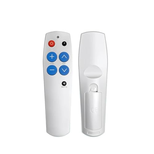 Universal TV Remote Control | Large Button Design for Easy Use & Accessibility | Simple Setup Infrared Controller (Silver)
