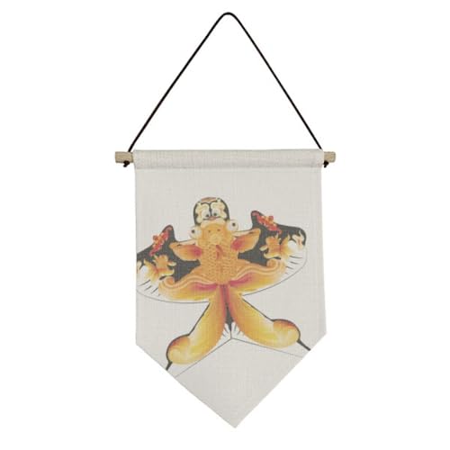 Drapeau en toile cerf-volant chinois traditionnel pour habiller un mur vide no/no