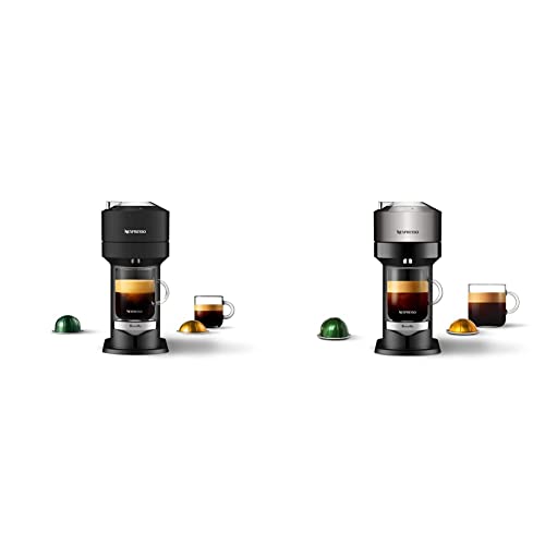 Nespresso Vertuo Next Coffee Maker And Espresso Machine By Breville, Deluxe Matte Black Chrome With Nespresso Bnv540Dcr Vertuo Next Espresso Machine By Breville, Dark Chrome #TOP17