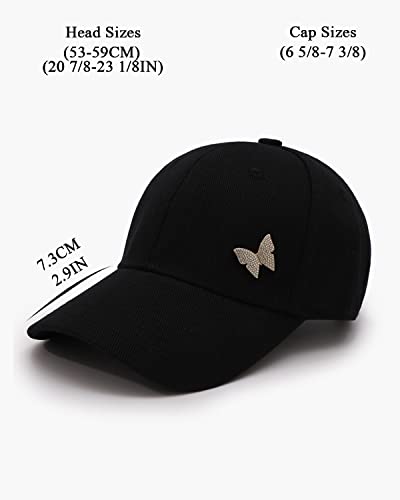 Gorra de béisbol decorativa con mariposas miniatura 2