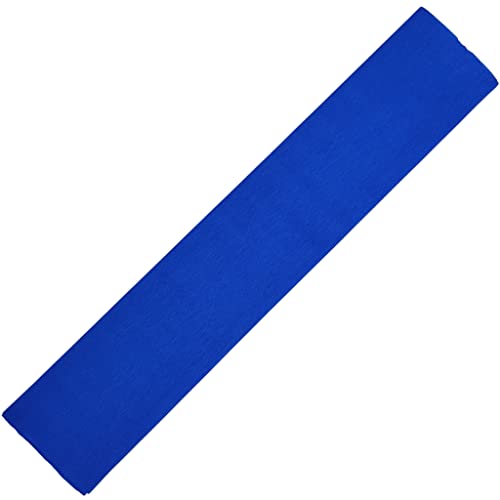 BCreativetolearn Grandes feuilles de papier crépon bleu foncé, alternative, couleurs vives pour travaux manuels, fleurs en papier et emballage, rouleau de...