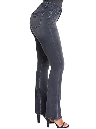 YMI Women's Curvy Fit Ultra High Rise Bootcut Jeans2