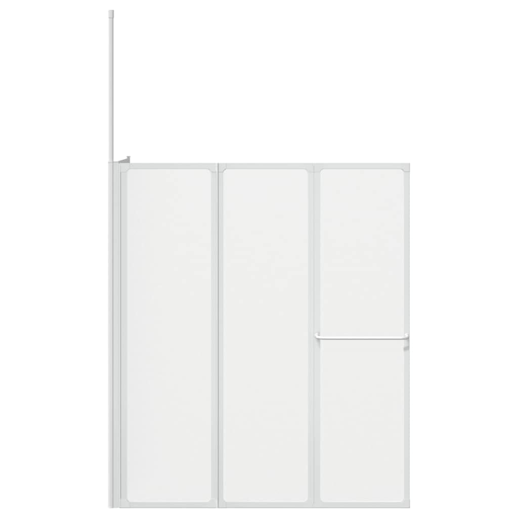 Parete doccia pieghevole a forma di L, 70 x 120 x 137 cm, 4 pezzi