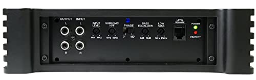 Rockville DBM12 2000W Peak/500W RMS Mono 2-Ohm Marine Amplifier, Waterproof Covers, Bass Remote, Class-D Power, Designed for Boat Audio Systems