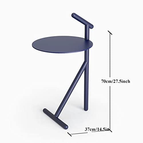 Petite basse table en métal bleu stable et durable pour canapé - 4