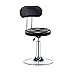 Stołek do rysowania, z oparciem i kółkami stołek barowy sklep odzieżowy restauracja kawiarnia krzesło do jadalni wysokość regulowany stołek barowy (kolor: Czarny, rozmiar: 42-55 cm)