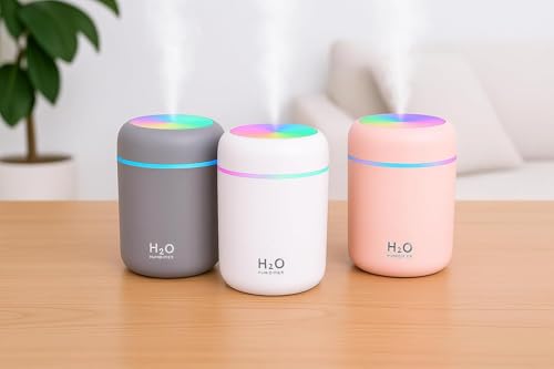 Image of Bedroom Humidifier for Sleep Essential Oil Diffuser with Flame Effect Night Light Ultrasonic Cool Mist Air Quiet USB Auto Shut Off Aromatherapy Diffuser (Humidifier 300 Ml)