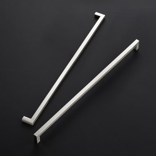 Image of Ravinte 30 Pack Kitchen Brushed Nickel Cabinet Handles 18 Inch Hole Center Stainless Steel Square Cabinet Pulls for Dresser Drawer Cupboard Handles with Screwdriver