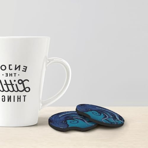 Portavasos para carro con diseño de pulpo azul, 2 piezas miniatura 4