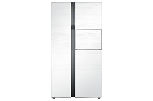 Image of Samsung 591 L Frost Free Side-by-Side Refrigerator(RS554NRUA1J /TL, White Shiny River Glass)