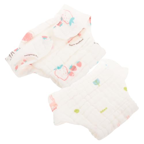 FRCOLOR 2 piezas de Reutilizables para Niña Niña de Pañal de Algodón Lavable para Recién Nacidos Diseño Chic y Práctico S