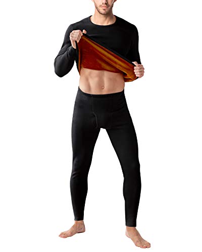 LAPASA Men's Ultra Heavyweight Thermal Underwear Double Layer Long John Set Fleece Lined
