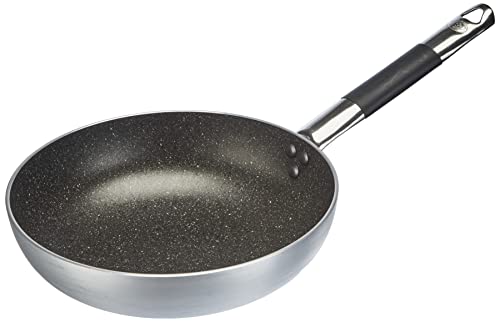 Pentole Agnelli ALSA111BINF24 Infinity Padella Svasata Alta, a Saltare, in Alluminio, con Manico Tubolare in Acciaio Inossidabile ”Cool”, 24 cm, Argento