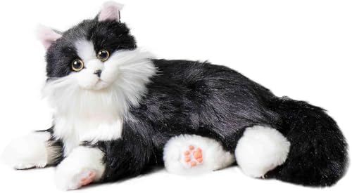 Chongker Robot de Compagnie Interactif pour Animaux de Compagnie Chat, Animaux en Peluche Fabriqués à la Main avec Réponse Vocale, Cœur Réaliste et...