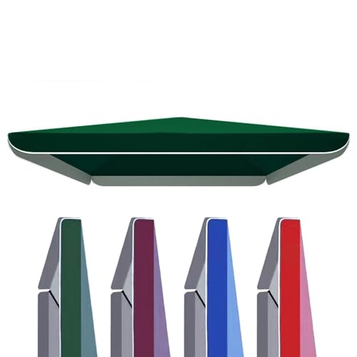 ZYXQQJ Rectangular Toldo De Parasol De Recambio 2x2m 2.2x2.8m 2.5x2.5m Tela Cuadrada para Sombrilla De Playa Patio Jardín, Fácil Instalación(Color:Green,Size:250x250cm/8.2x8.2ft)